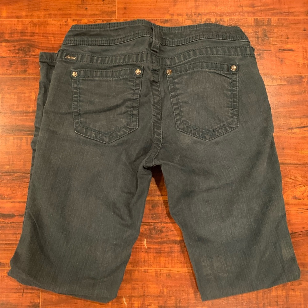 Ariat “Onyx” Skinny Jean w/ Studded Pockets (29-R) Turquoise/Green